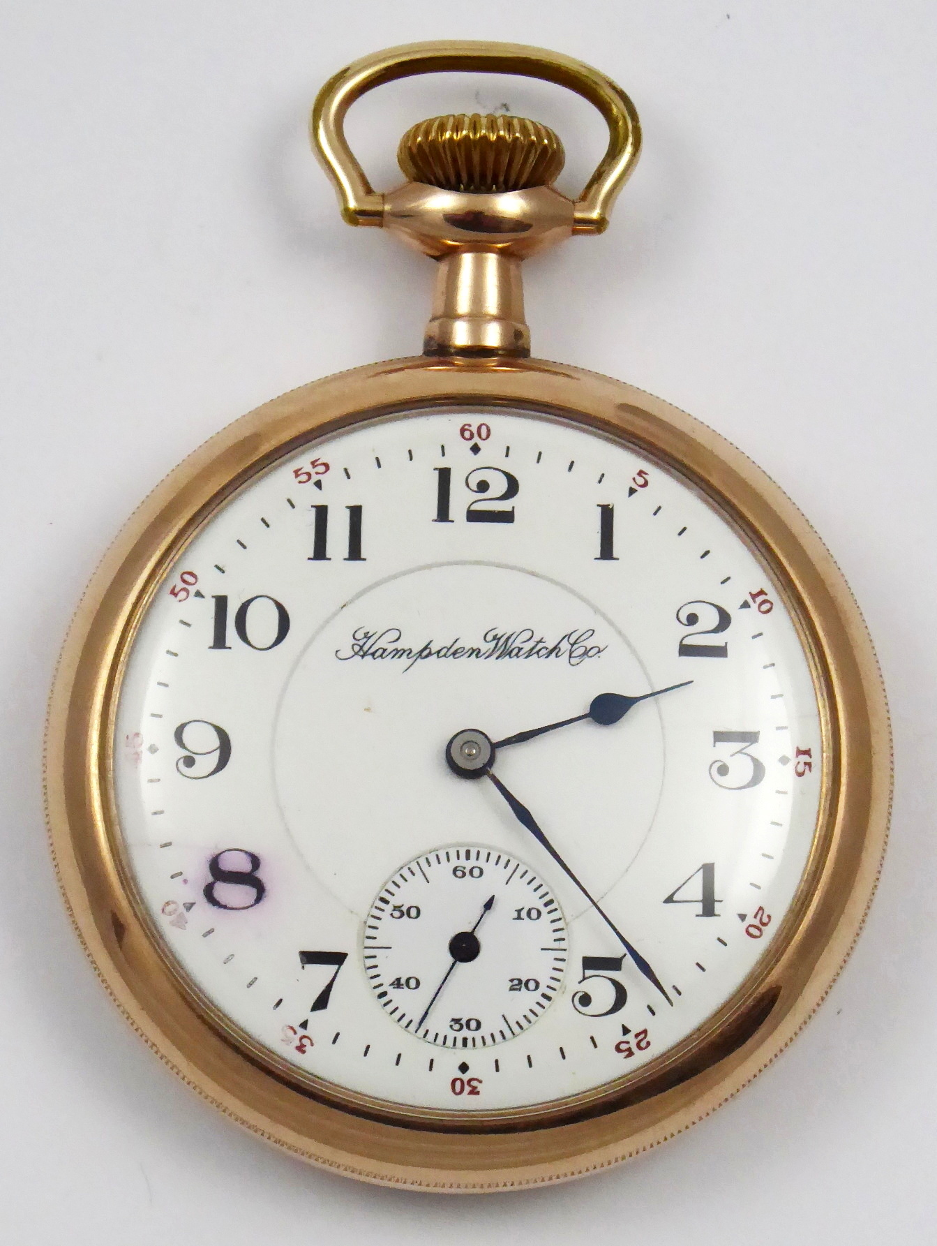 Zlacené kapesní hodinky – Hampden Watch