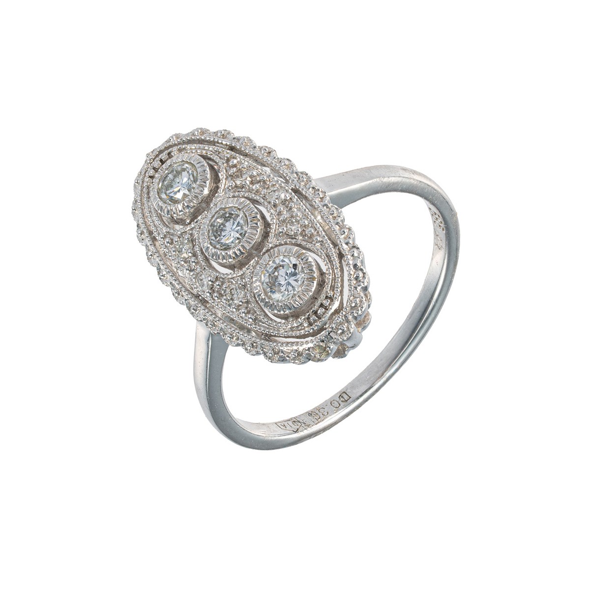 Zlatý prsten s přírodními diamanty 0,36 ct