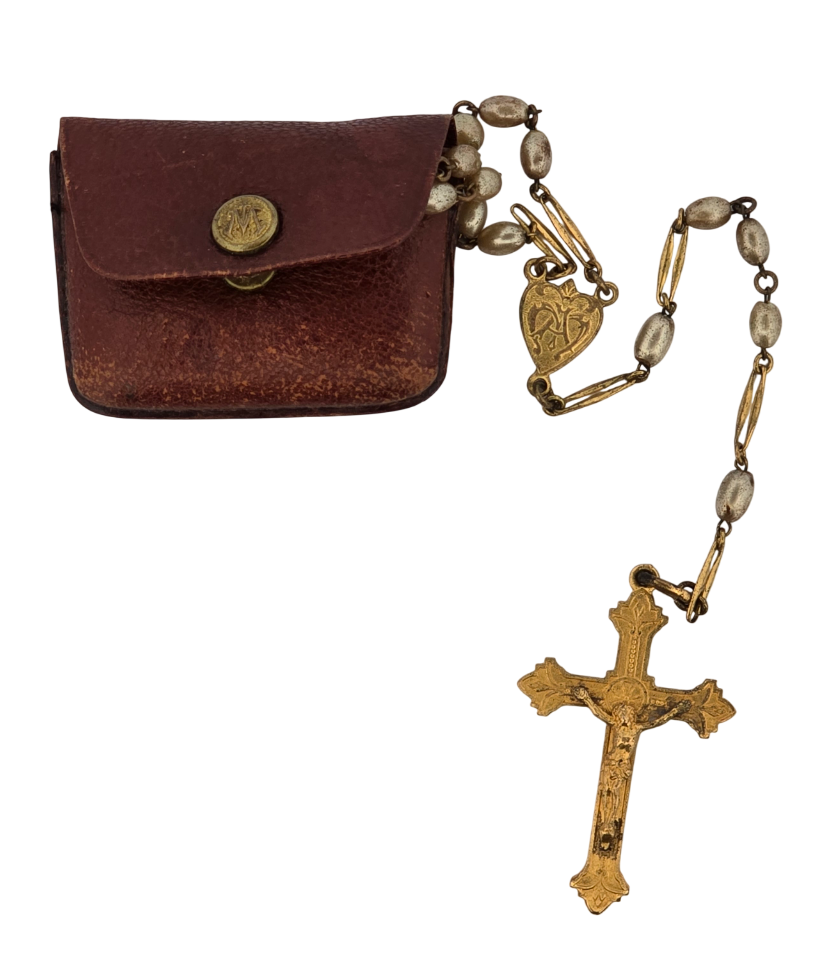 Starožitný růženec v původním pouzdře