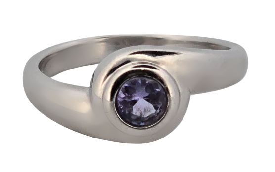 Stříbrný jemný prsten s tanzanitem