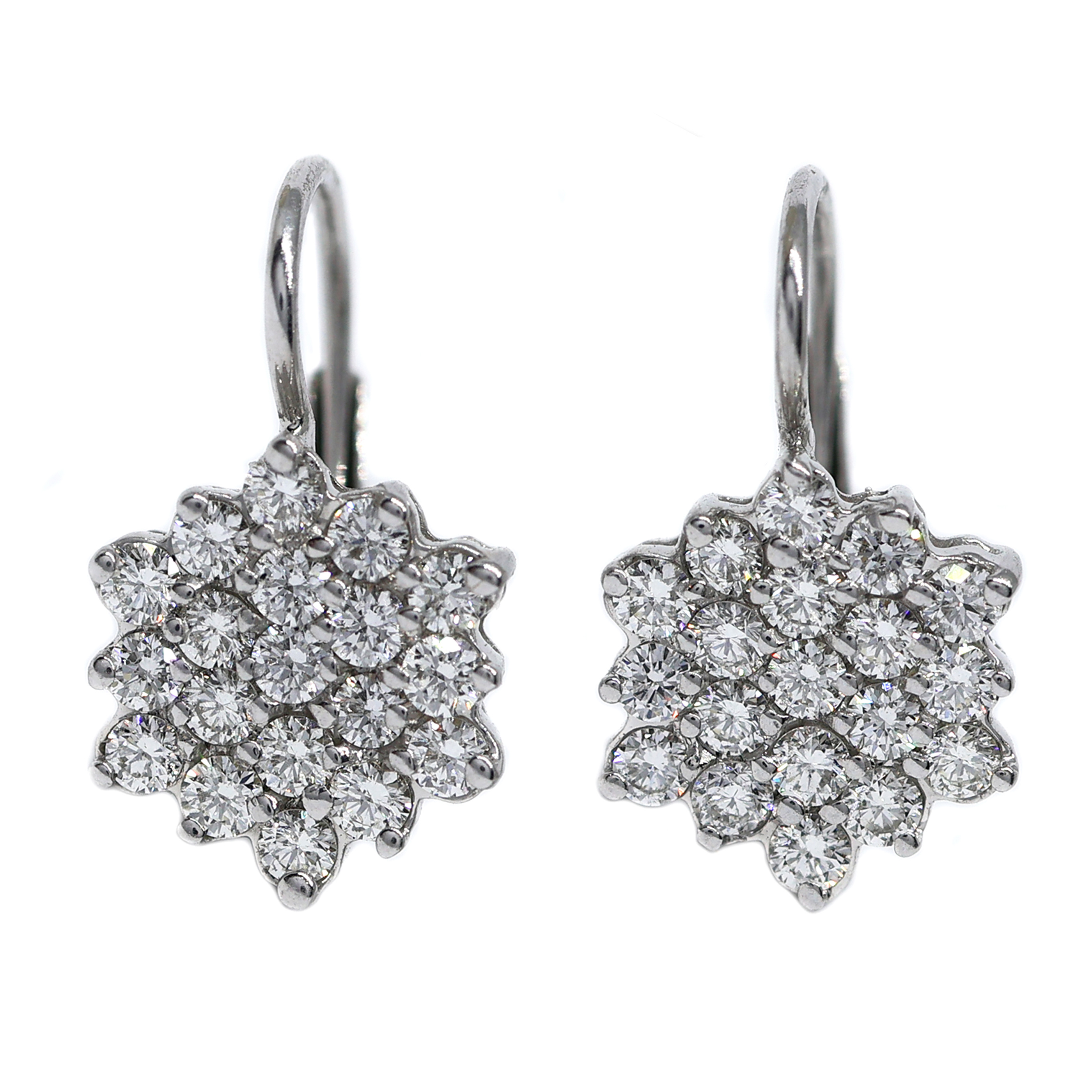 Zlaté náušnice s přírodními brilianty 0,80 ct