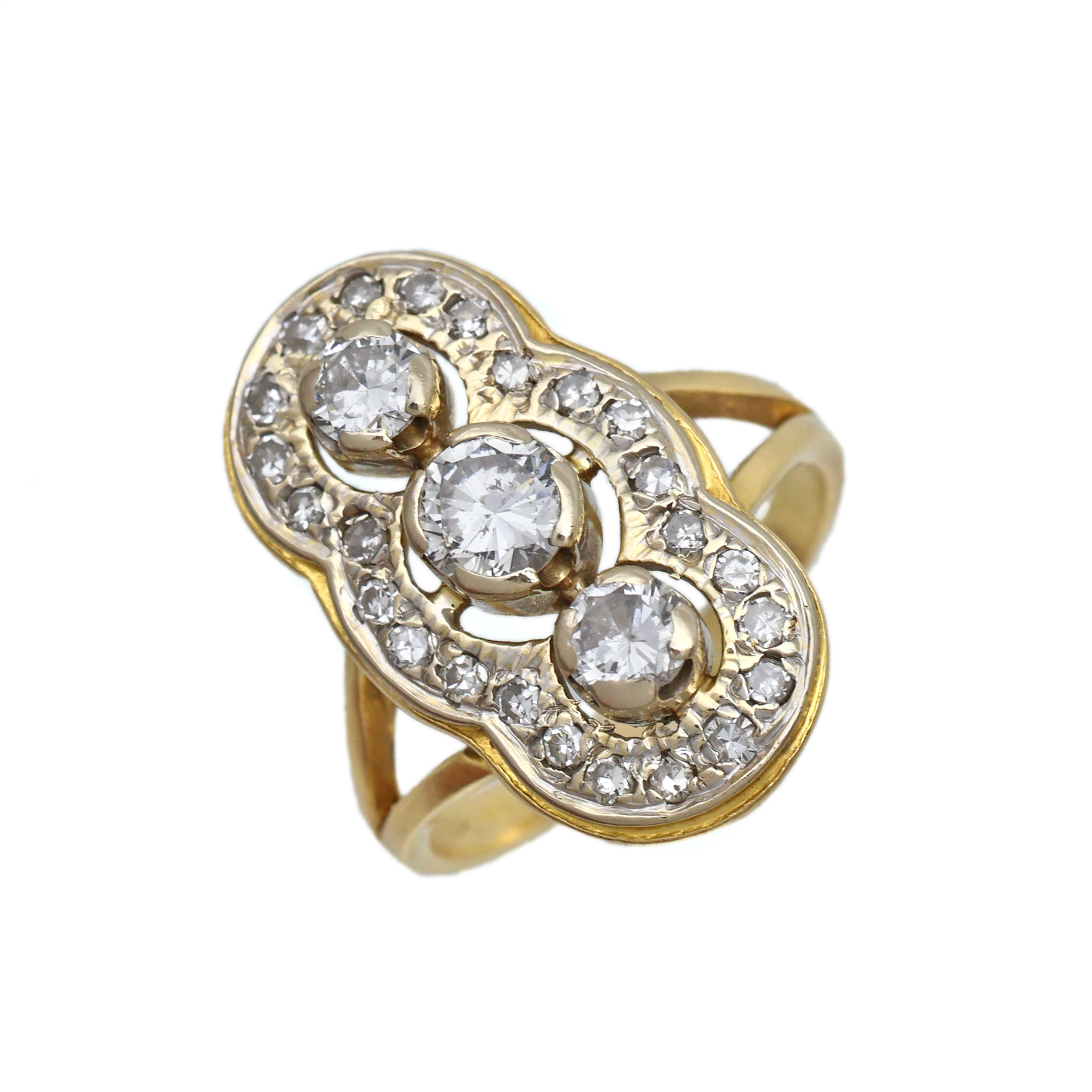 Zlatý prsten s přírodními brilianty 1,17 ct (vzácně bílý F-G-H) + certifikát