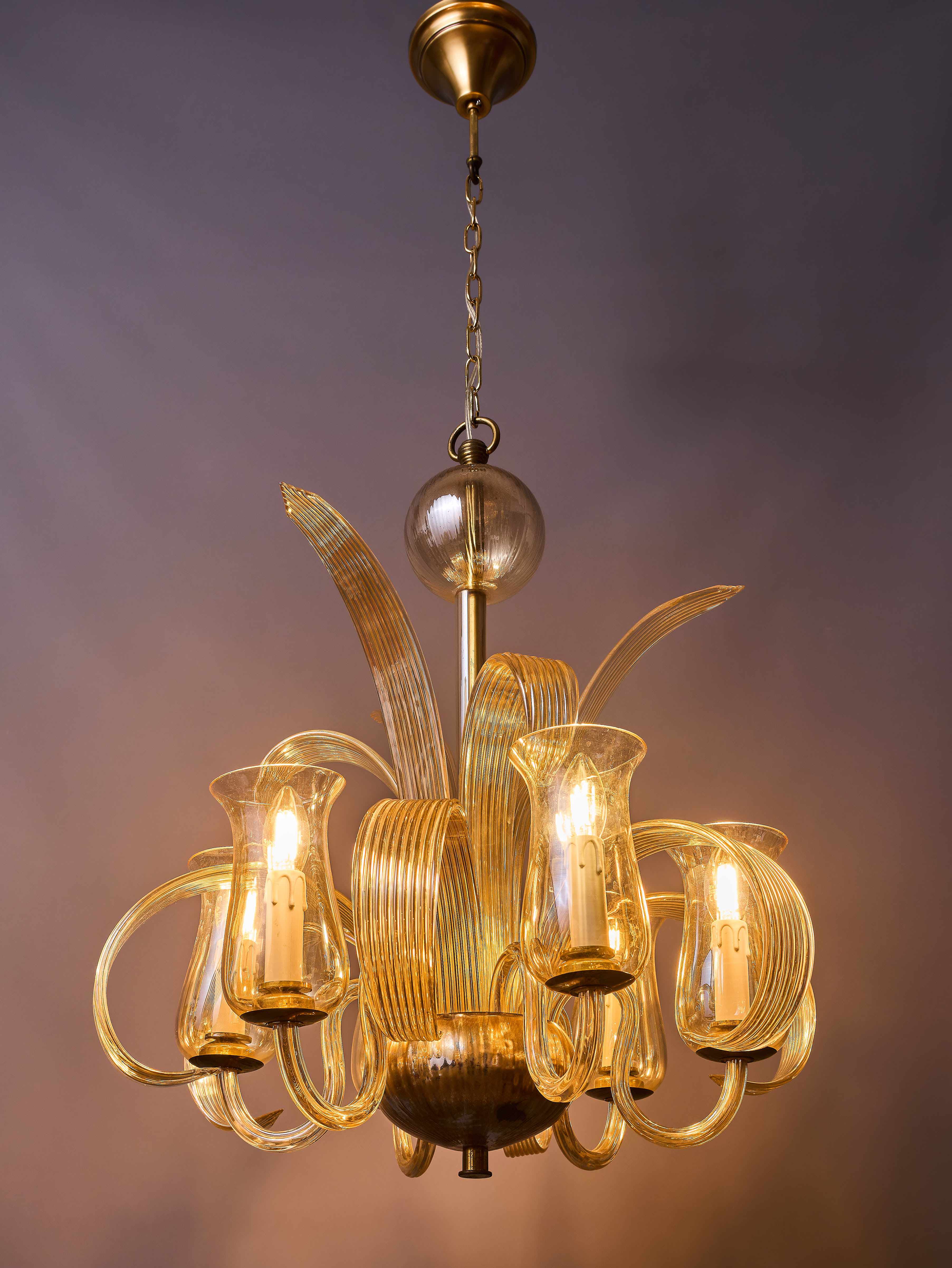 Luxusní skleněný lustr „Vltava“ – Preciosa, vintage design - 2