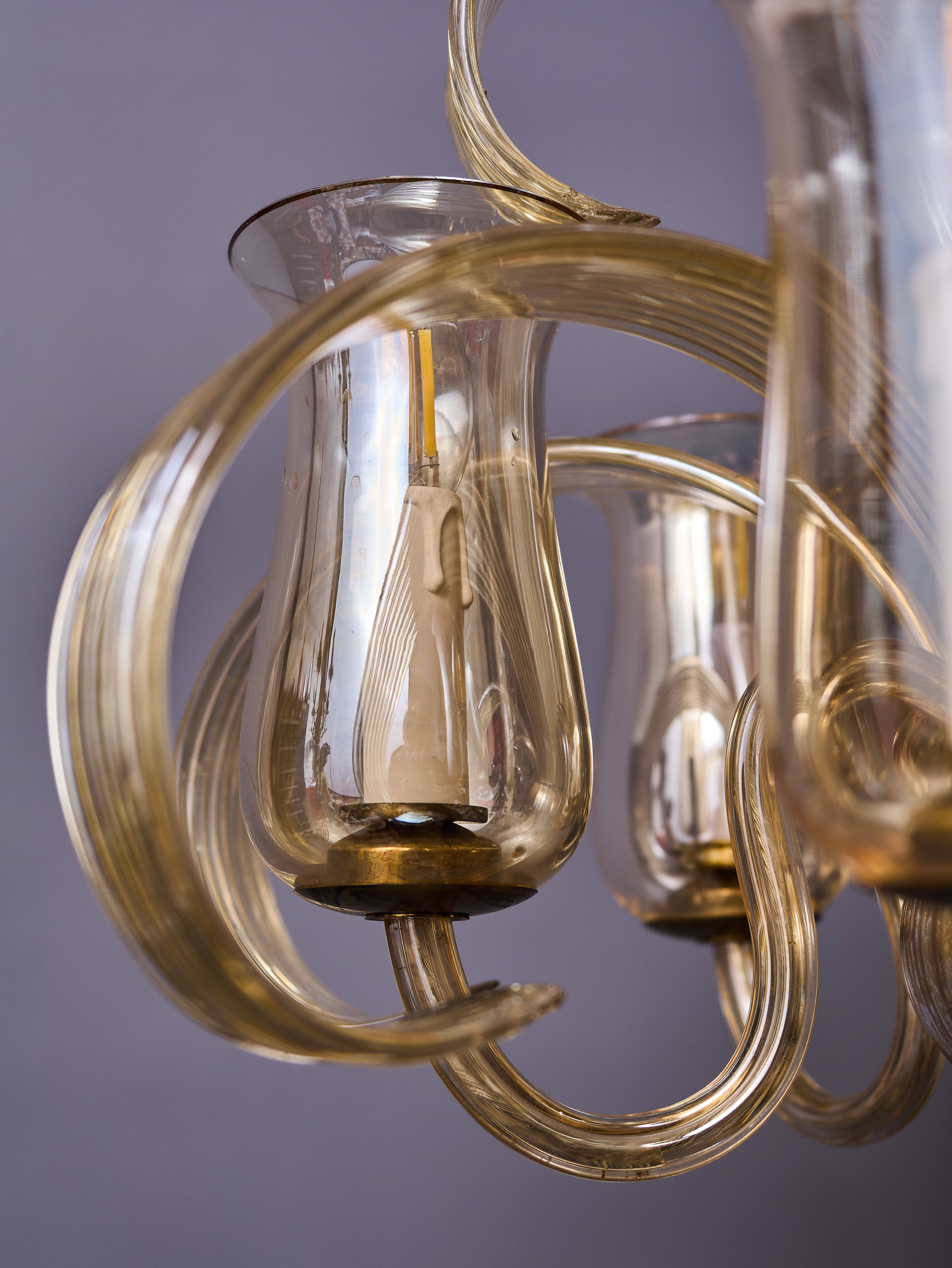 Luxusní skleněný lustr „Vltava“ – Preciosa, vintage design - 3