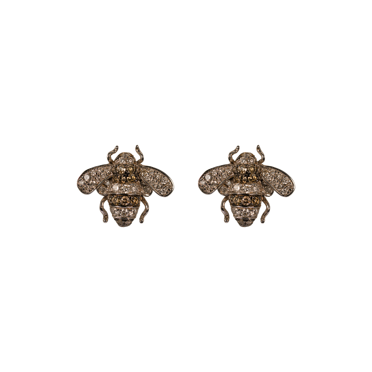 Zlaté náušnice s přírodními diamanty