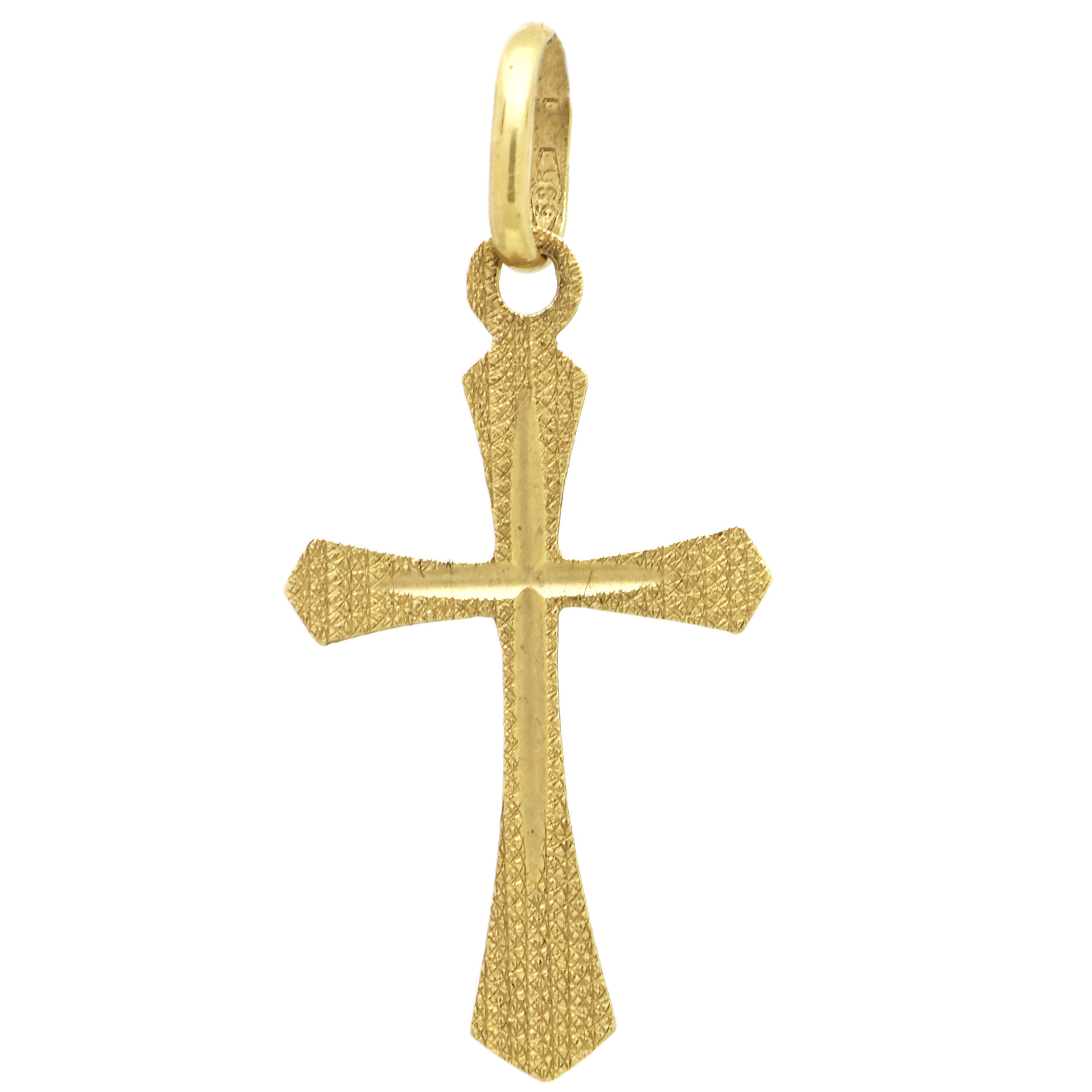 Zlatý přívěsek ve tvaru křížku