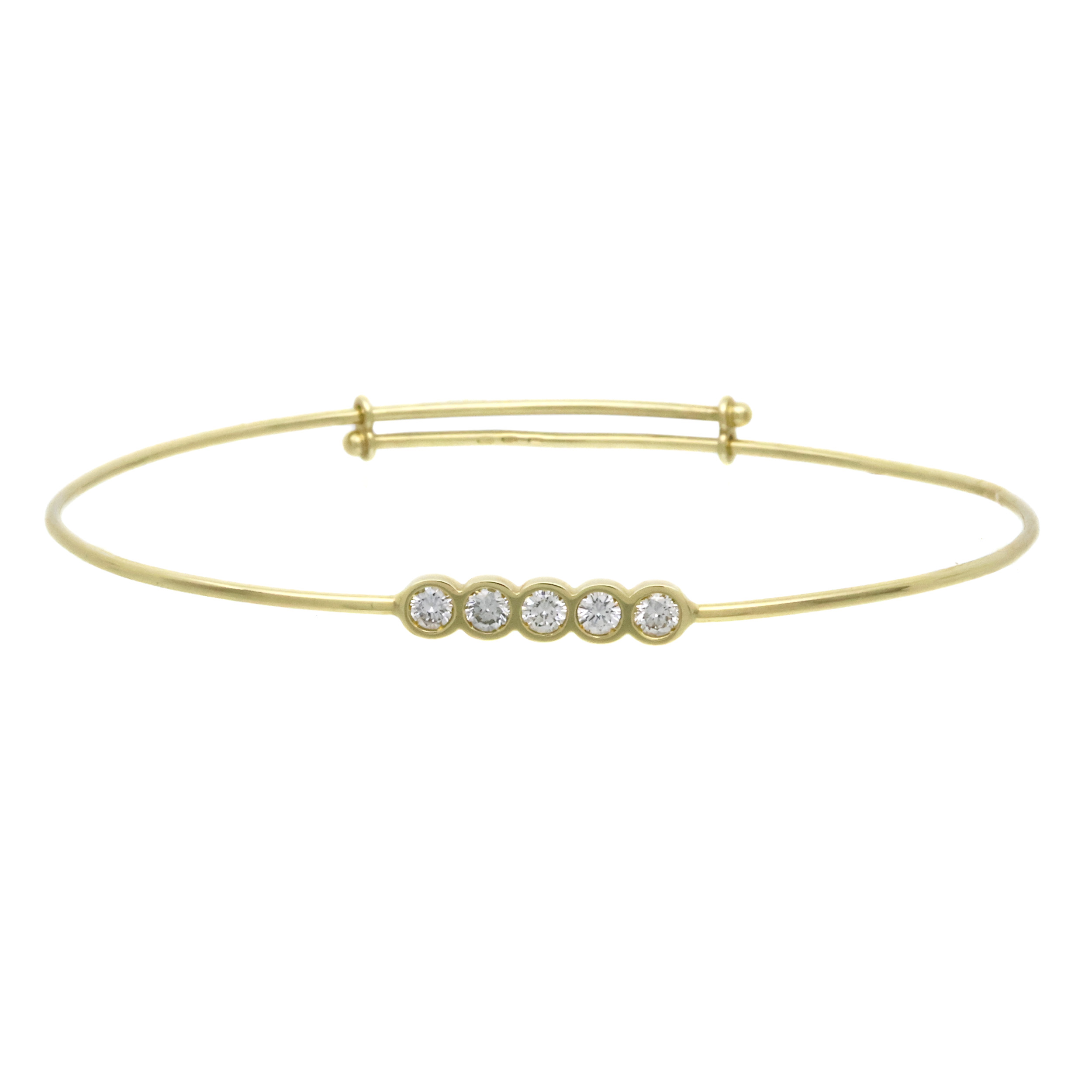 Zlatý náramek s přírodními brilianty 0,35 ct