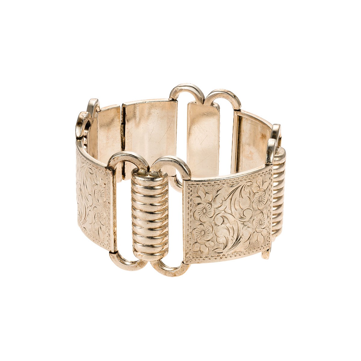 Masivní stříbrný článkový náramek