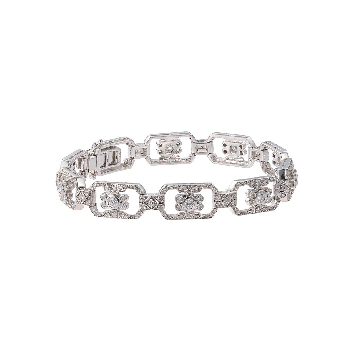 Diamantový náramek z bílého zlata 2,04 ct