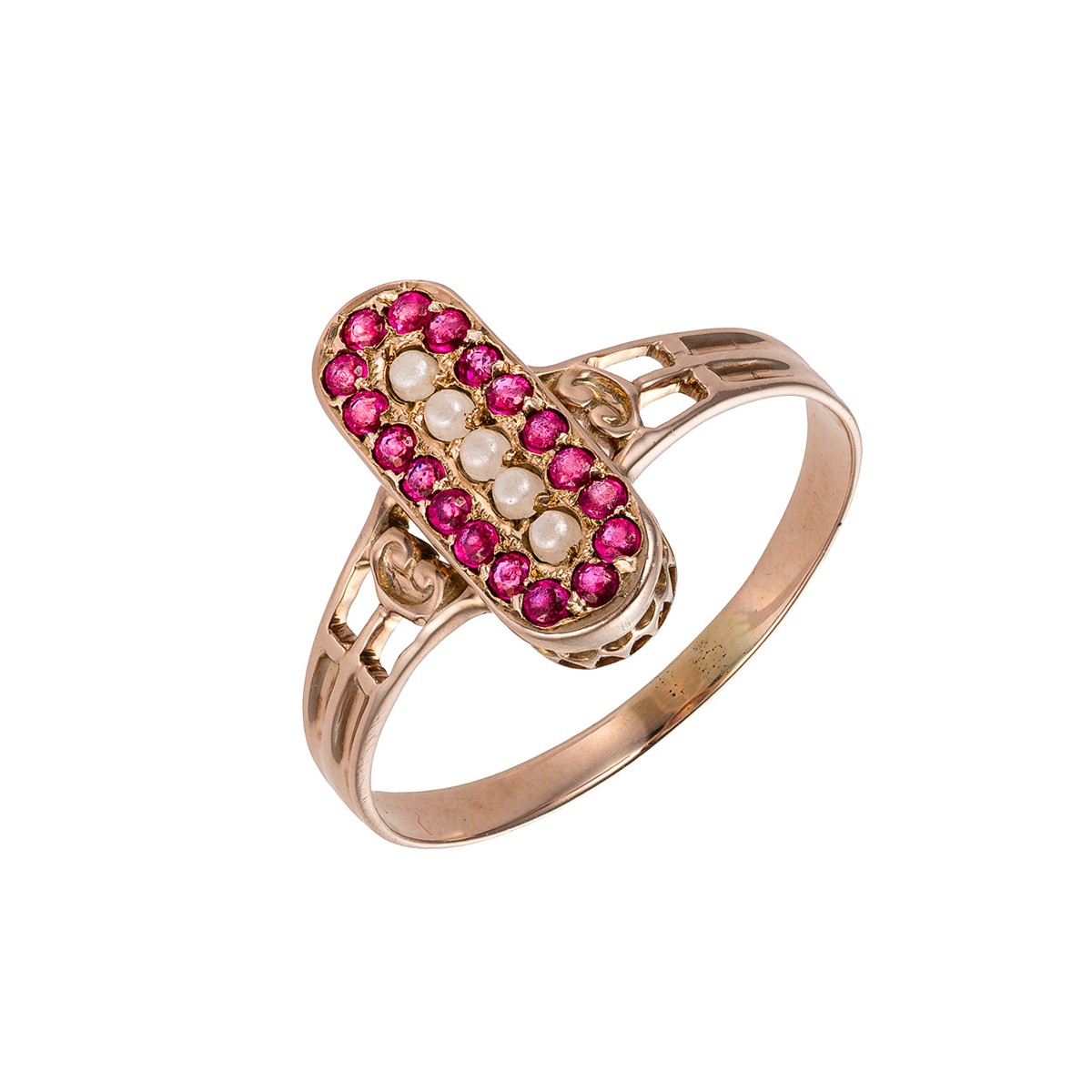 Starožitný prsten ze žlutého zlata