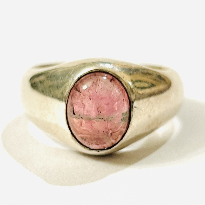 Stříbrný prsten s růžovým turmalínem