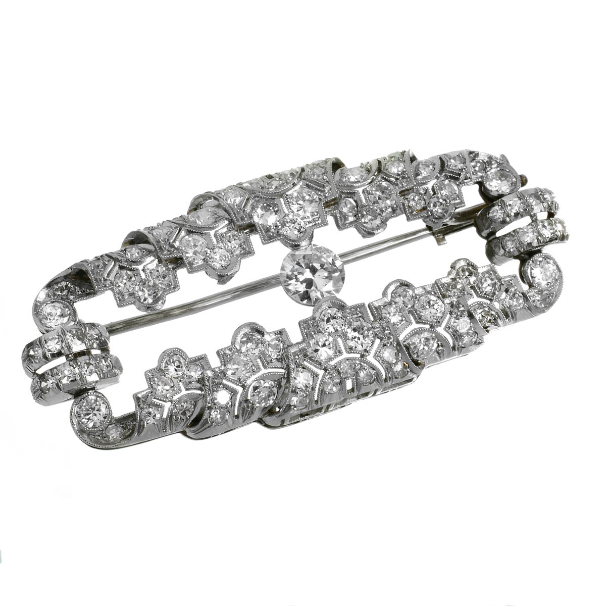 Luxusní zlatá briliantová brož