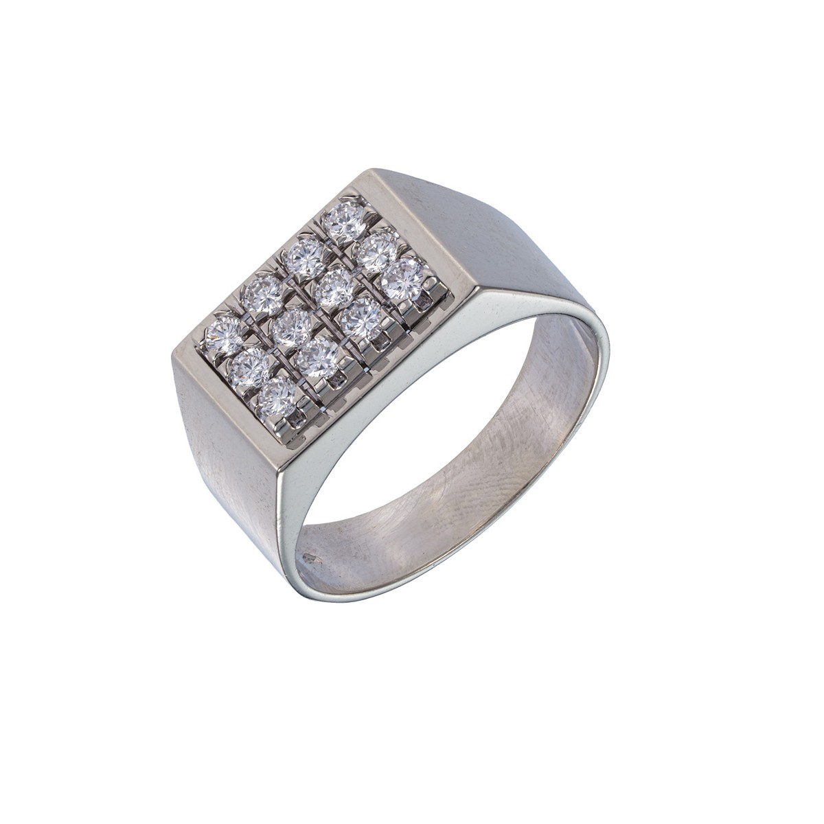 Diamantový prsten z bílého zlata 0,48 ct, výjimečně bílý– certifikováno