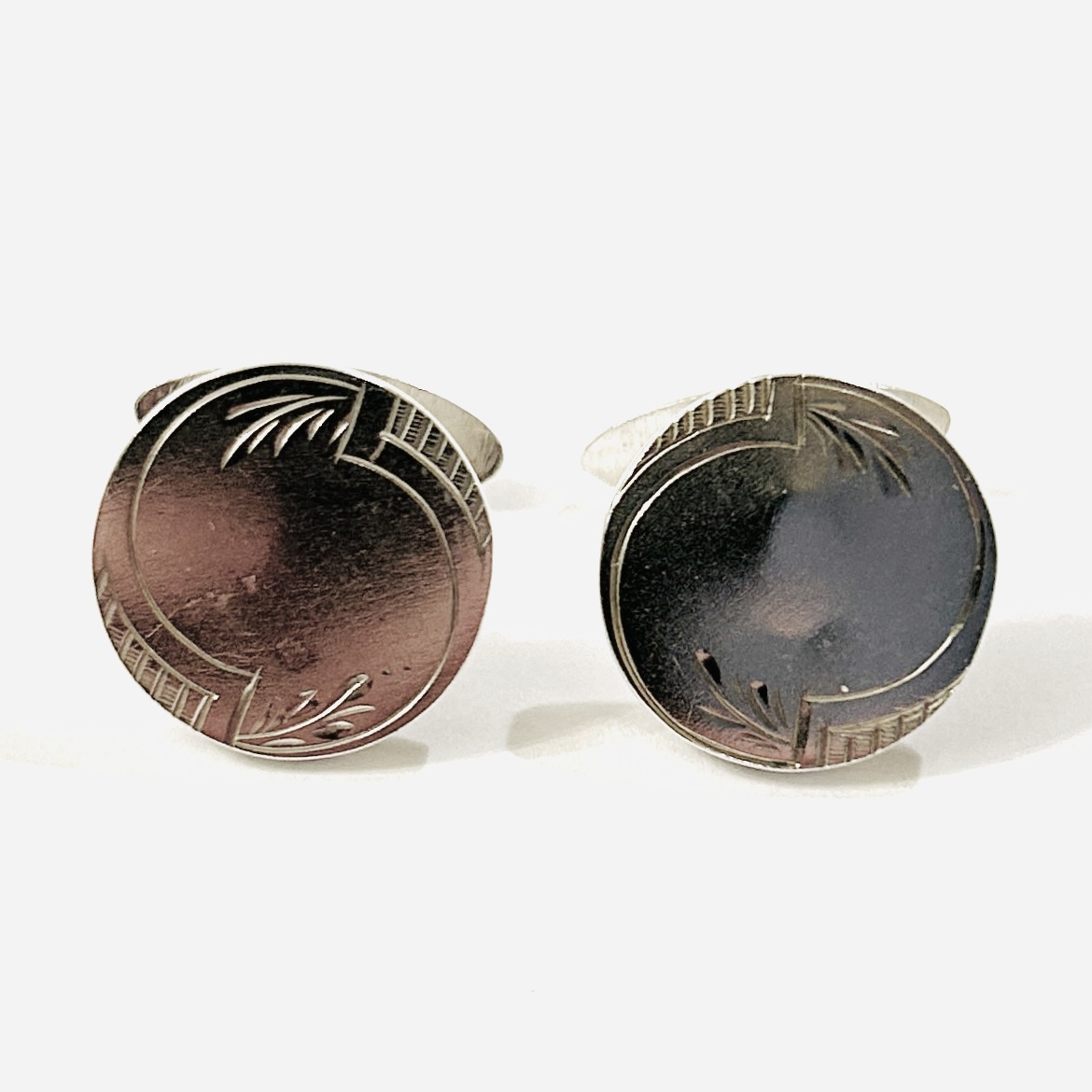 Stříbrné secesní manžetové knoflíčky