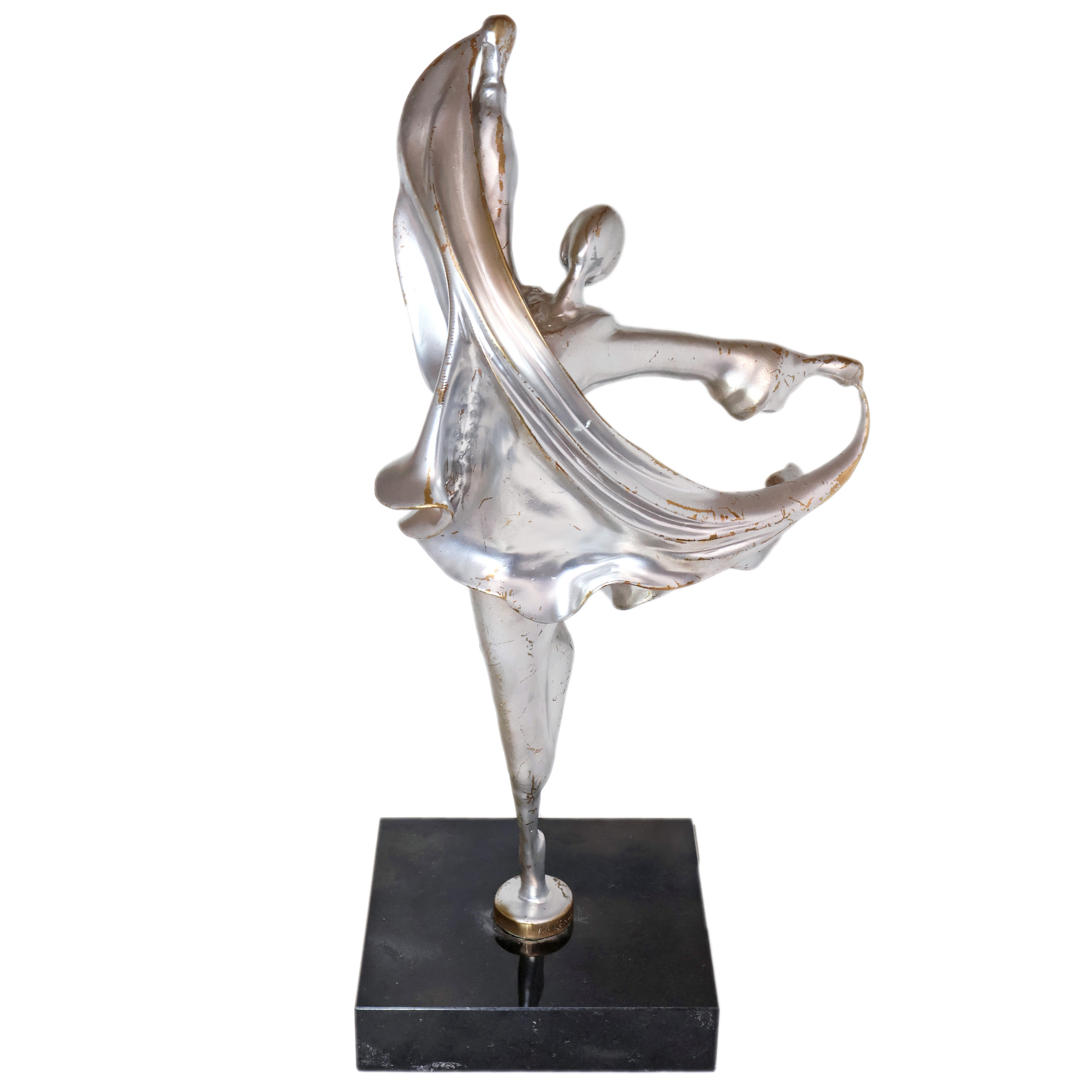 Avi Kenan „Tanečnice “ socha v postříbřeném bronzu na mramoru 55 cm, č.12/50