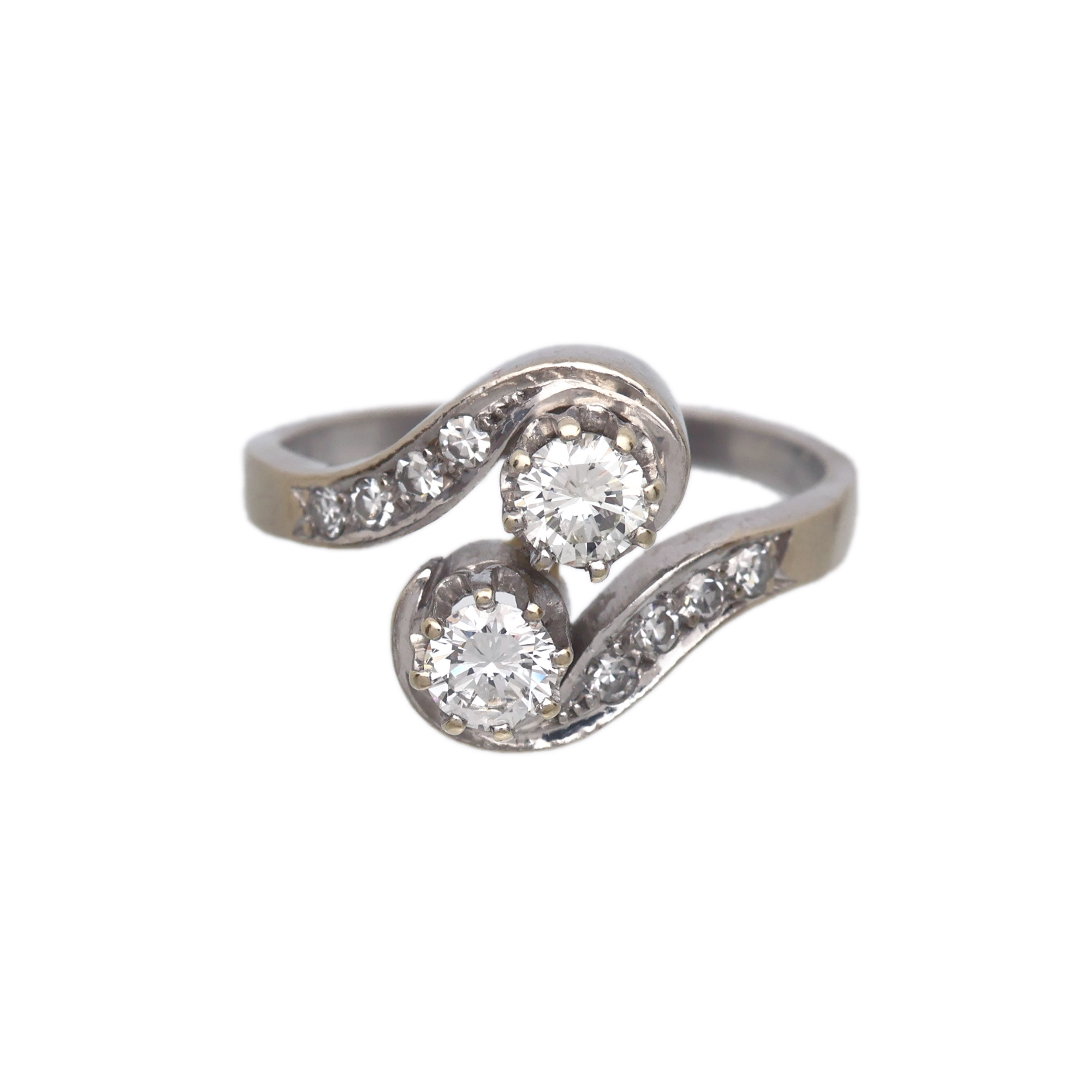 Zlatý prsten s přírodními brilianty 0,70 ct