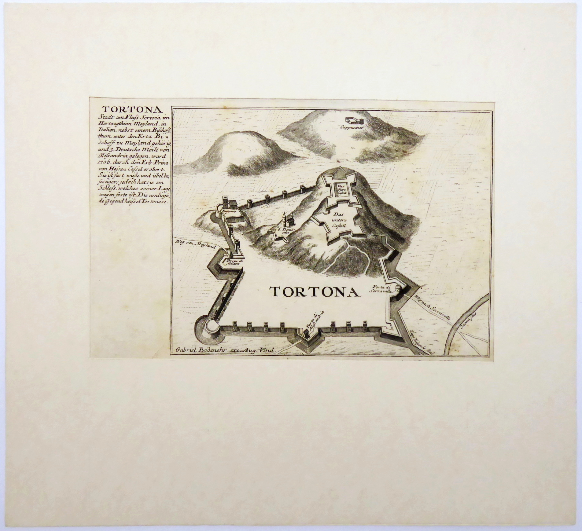 Bodenehr Gabriel starší – Tortona, plán města