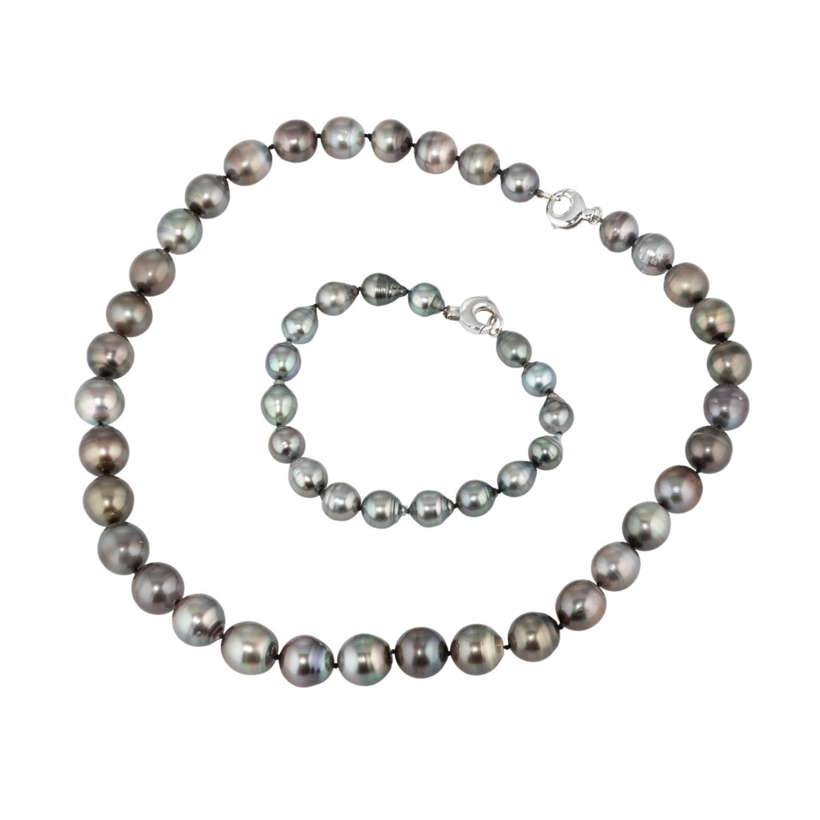 Náhrdelník a náramek z velkých tahitských perel