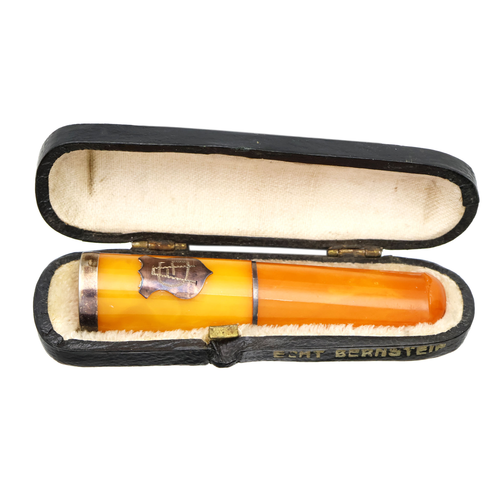 Jantarová špička se stříbrem