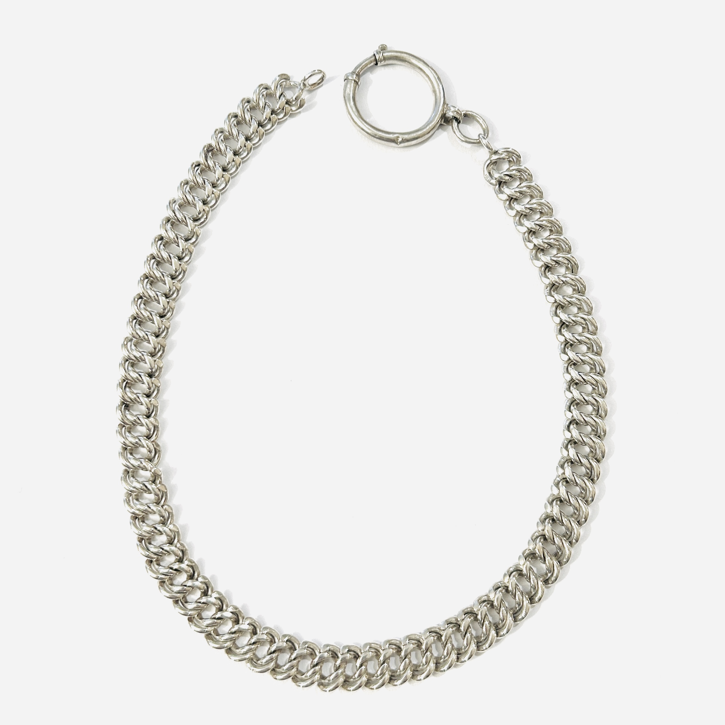 Stříbrný starožitný řetízek ke kapesním hodinkám