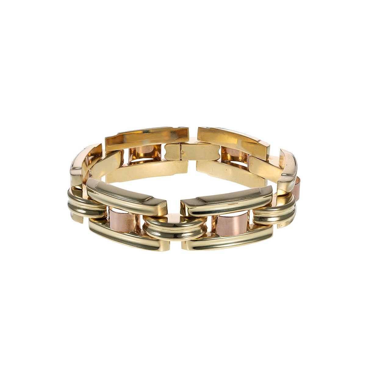 Masivní zlatý náramek Art Deco – 32,3 g