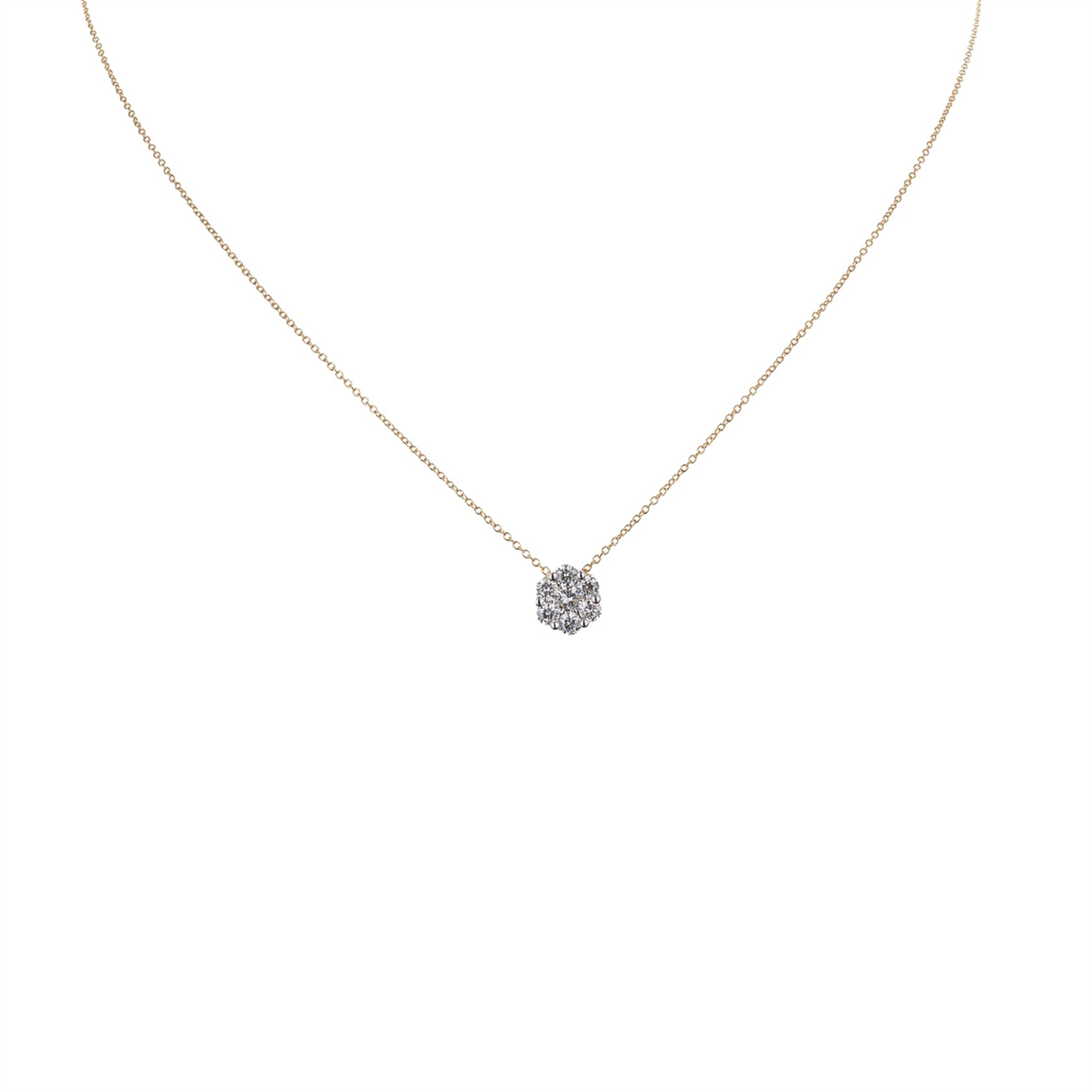 Zlatý náhrdelník s přírodními diamanty 0,40 ct