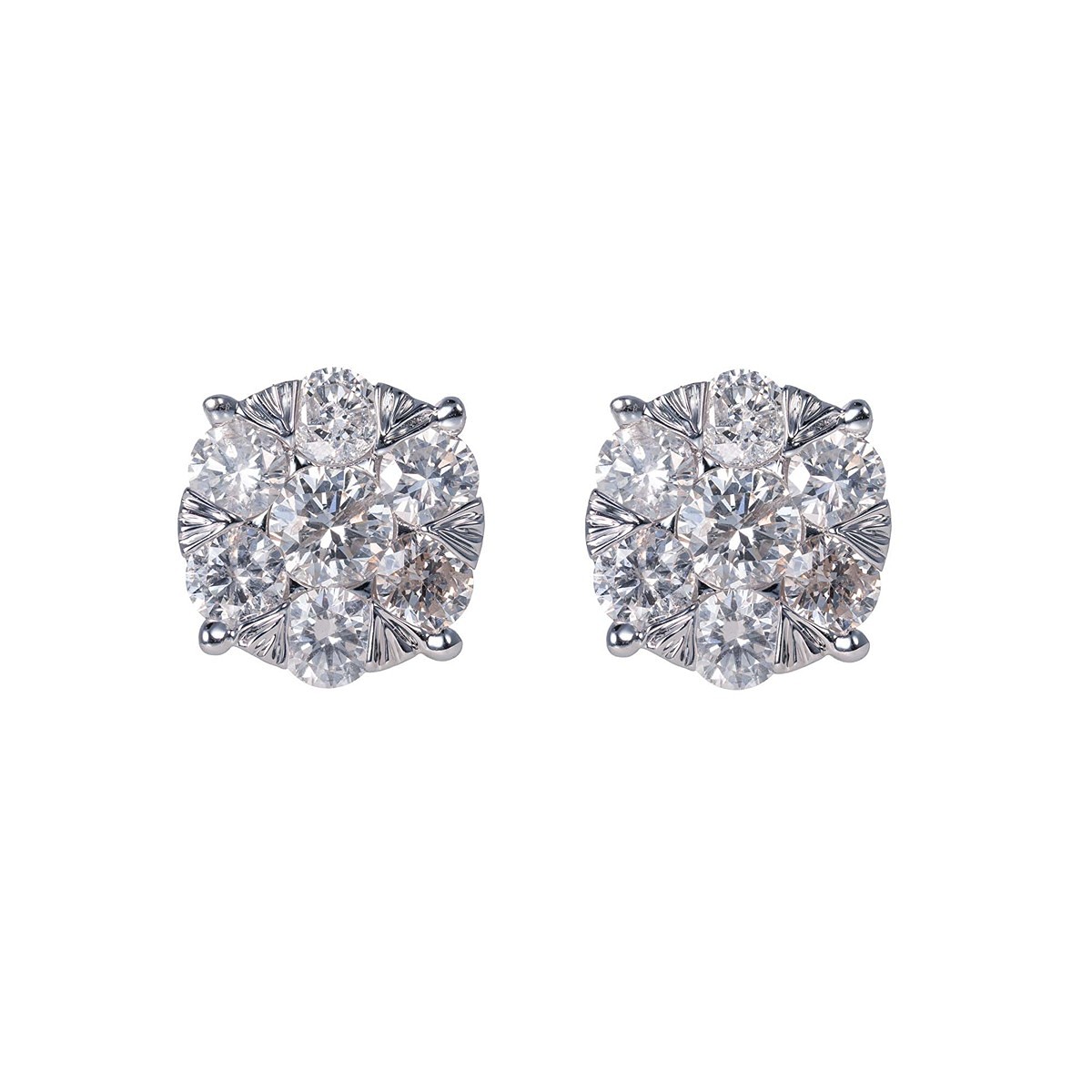 Diamantové náušnice z bílého zlata 1,13 ct