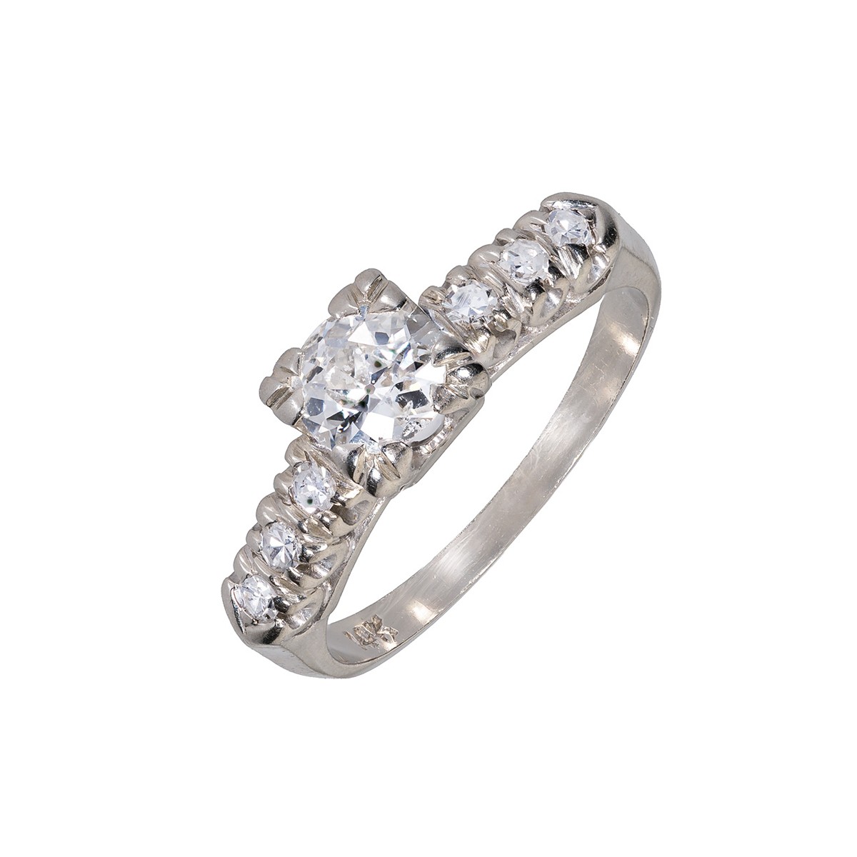 Zlatý prsten s vzácně bílými diamanty 0,69 ct – certifikováno