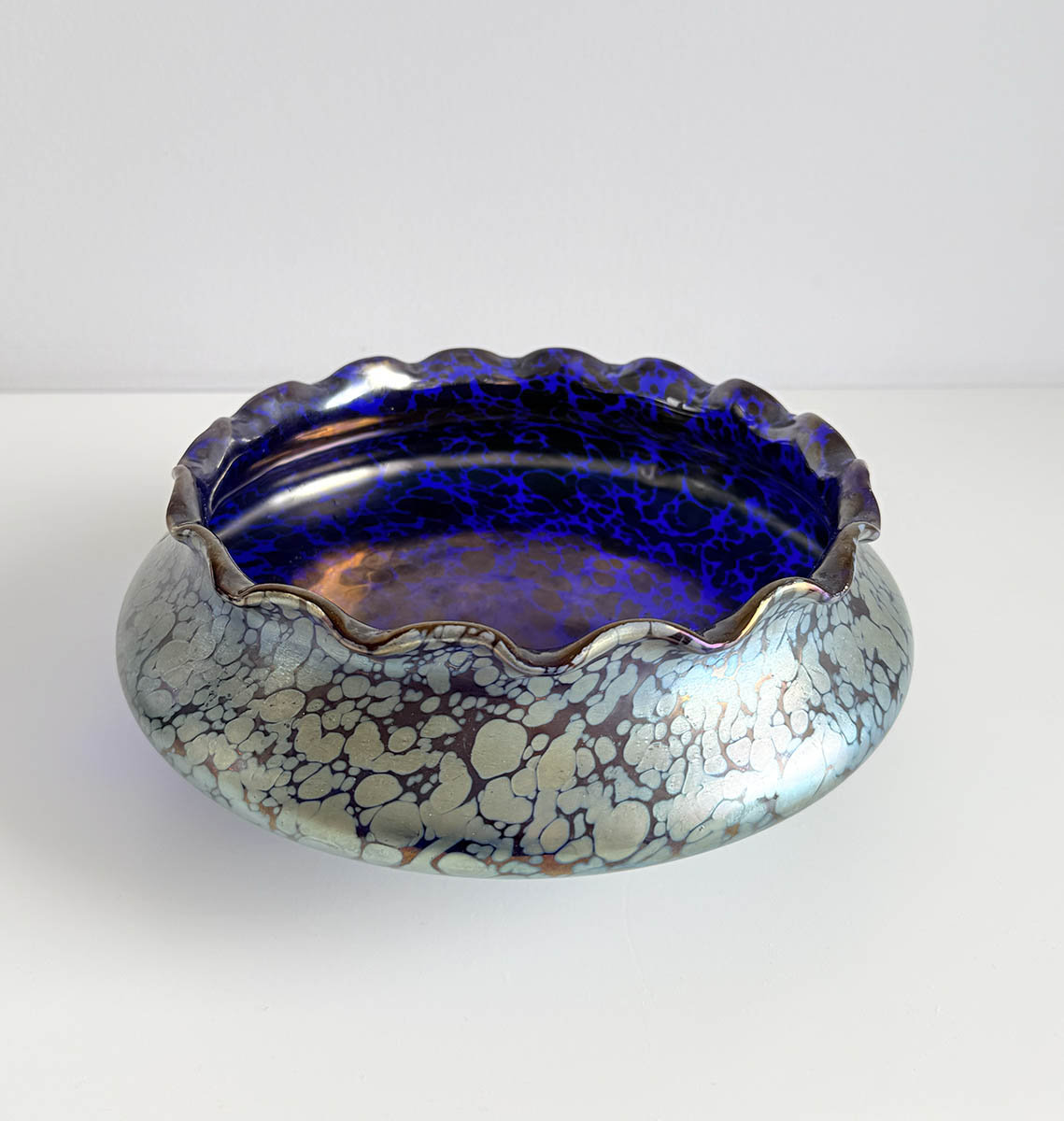 Secesní váza Loetz cobalt Papillon