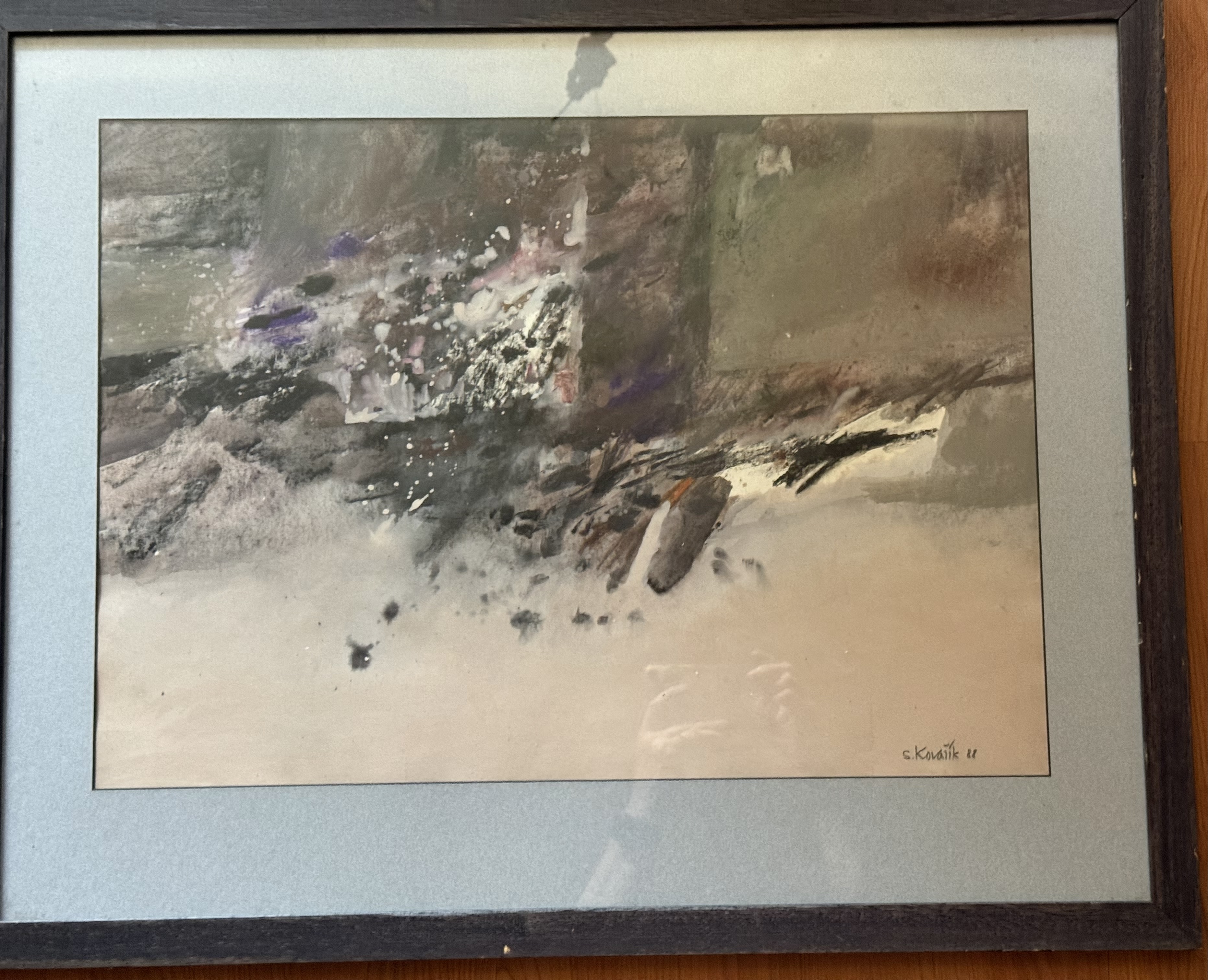 Slavoj Kovařík – Abstraktní tempera 1988