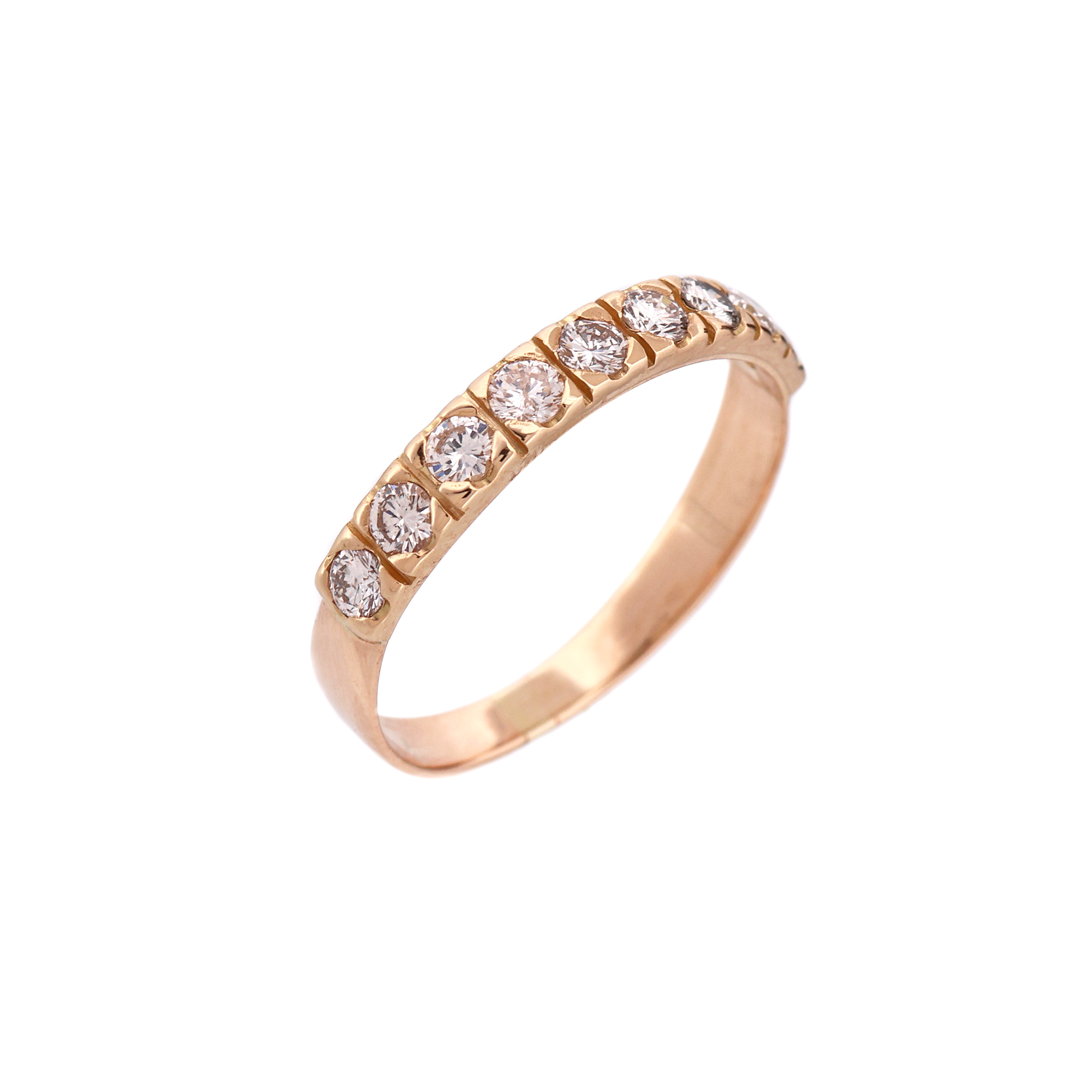 Zlatý prsten s přírodními brilianty 0,63 ct