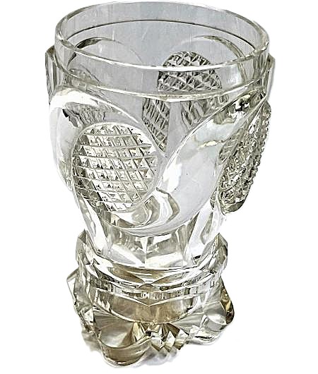 Sklenice čirá- ve stylu Biedermeier – nepoškozená