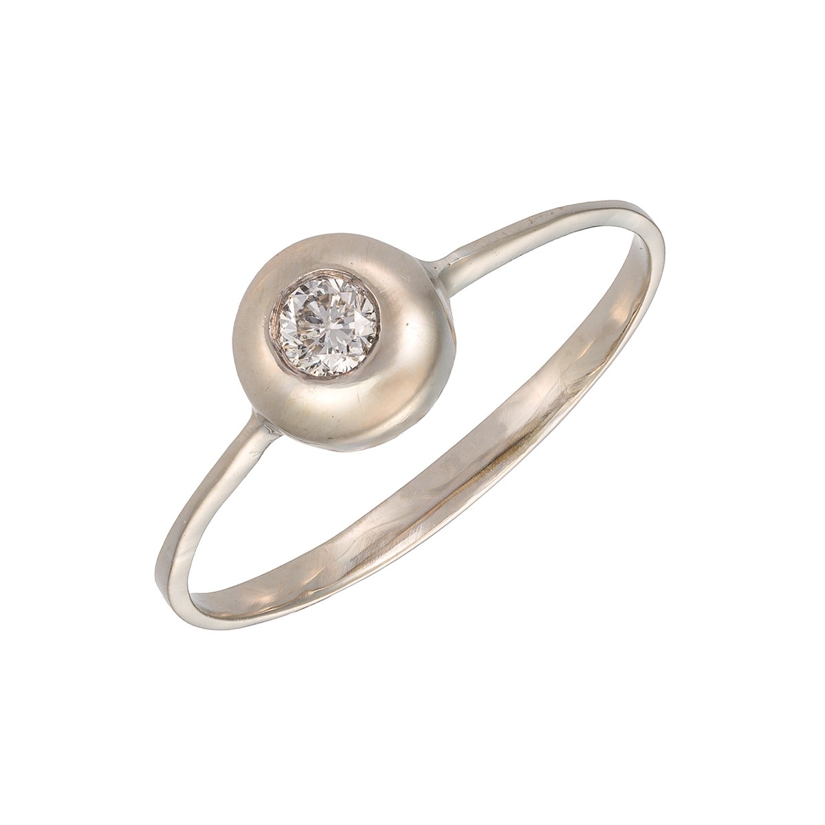 Diamantový solitérní prsten ze žlutého zlata 0,13 ct