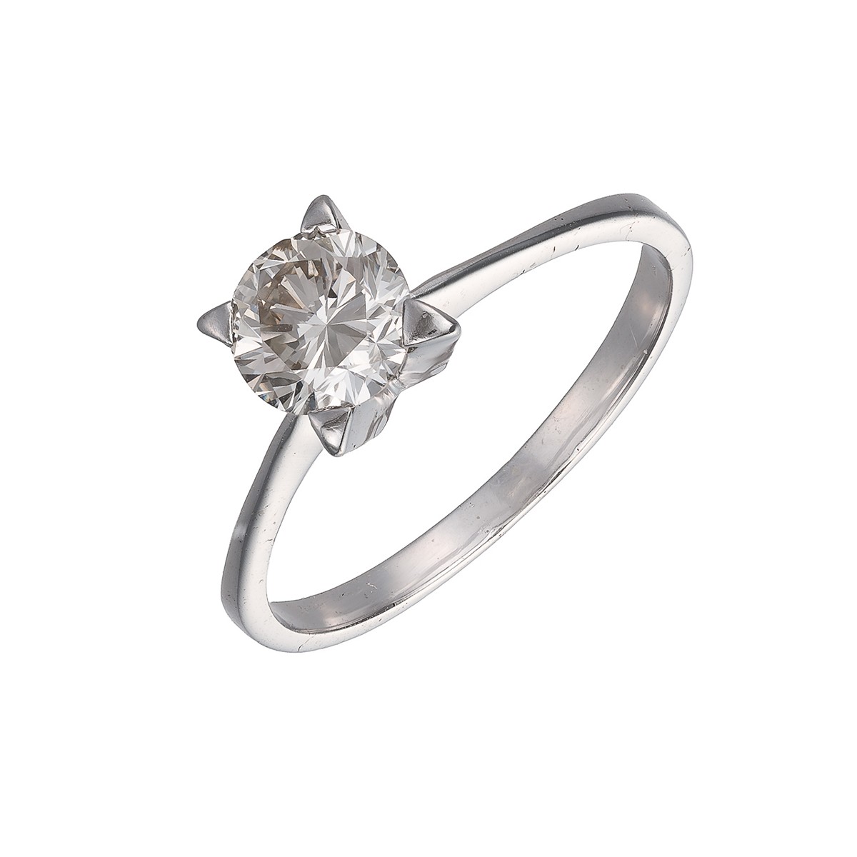 Zlatý solitérní prsten s přírodním diamantem 0,75 ct – certifikováno