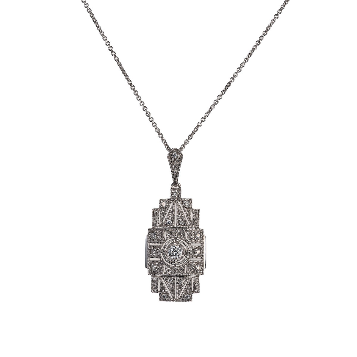 Diamantový náhrdelník z bílého zlata 0,15 ct