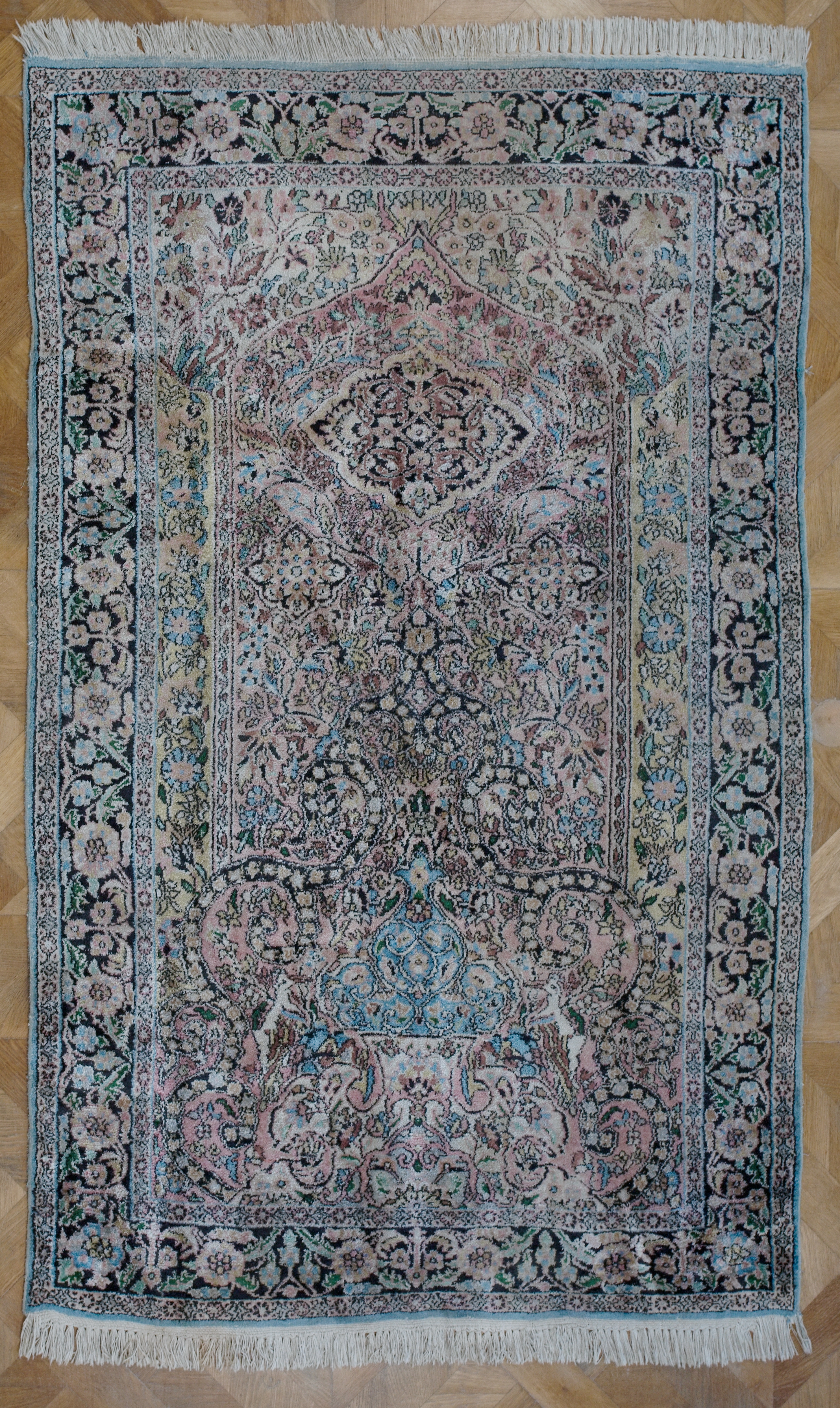 Kašmírský ručně vázaný koberec – Strom života, 203 × 119 cm