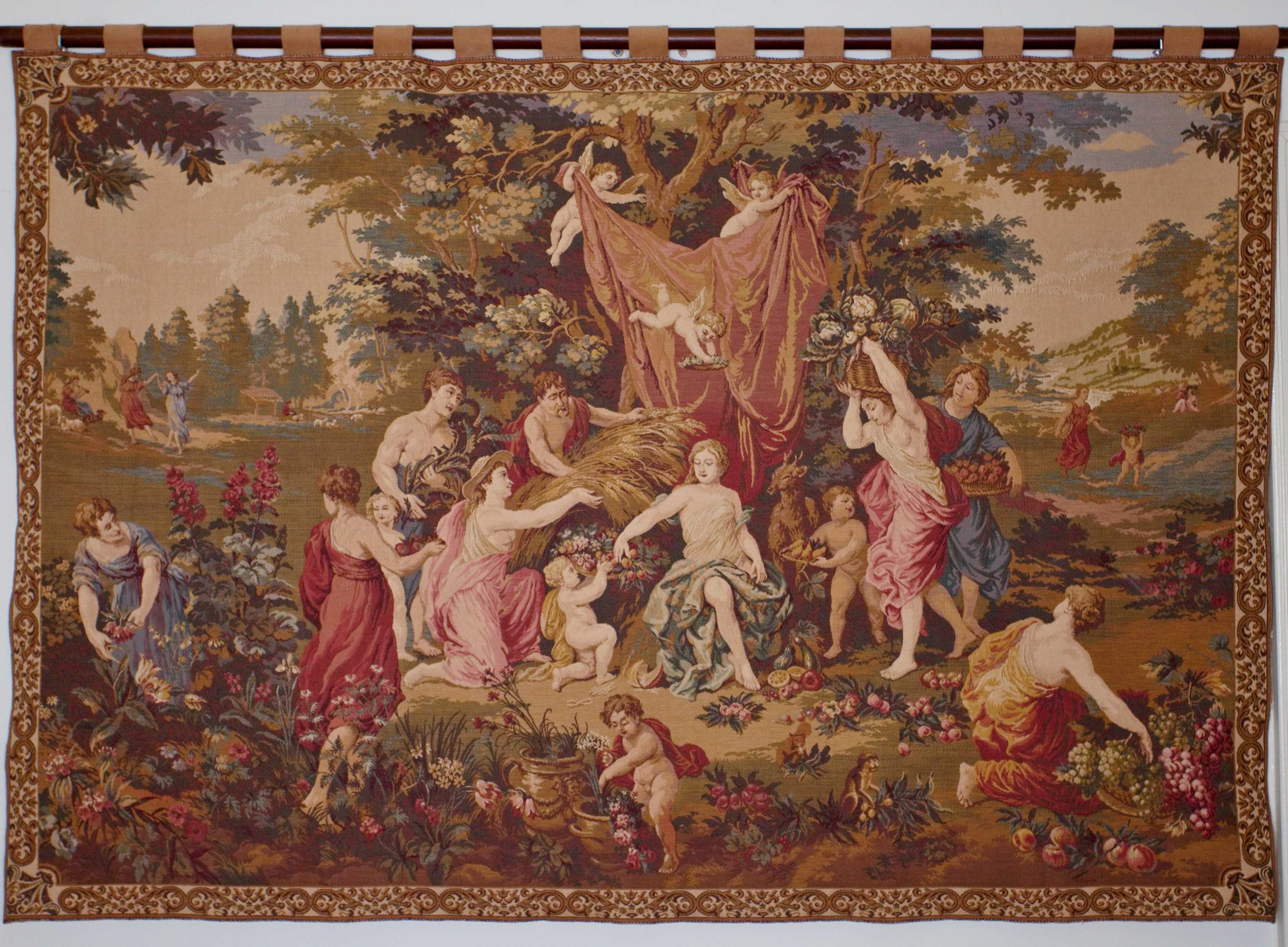 Barokní tapiserie / gobelín oslavující Demeter 140 X 200 cm