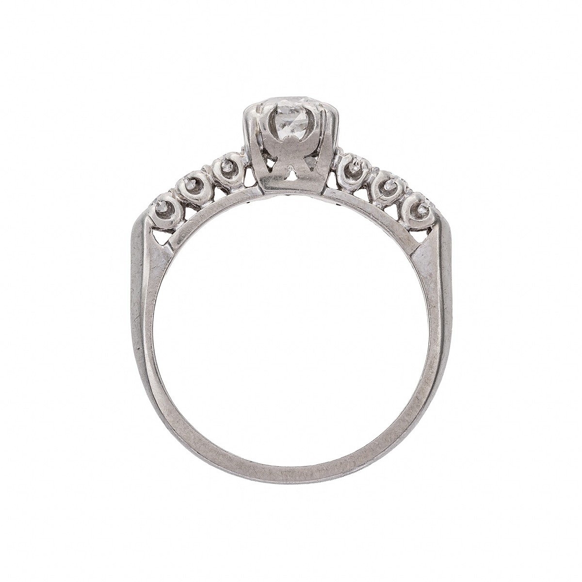 Zlatý prsten s vzácně bílými diamanty 0,69 ct – certifikováno - 2