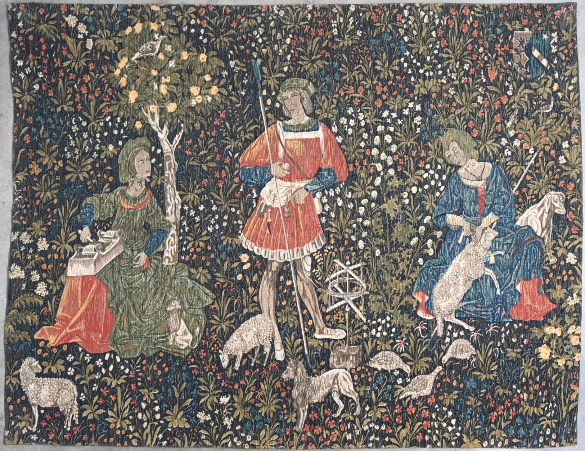 Gobelín / tapiserie stříhání ovcí 128 X 164 cm